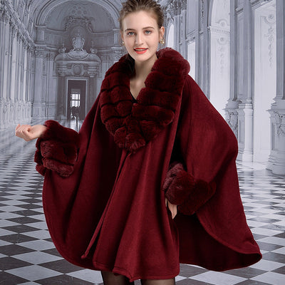 Capa Chal de Pelaje de Conejo Rex para Mujer - Image 2