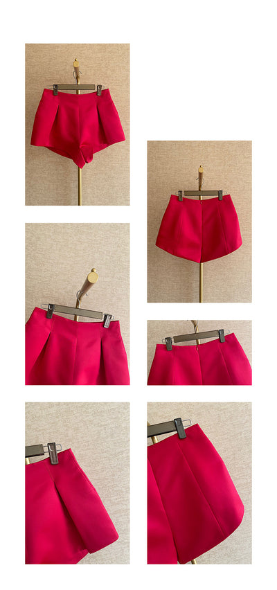 Shorts Cintura Alta Slim Fit A-line para Mujer - Image 10