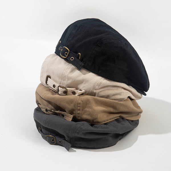 Gorra Personalizada de Ala Corta con Hebilla Plateada