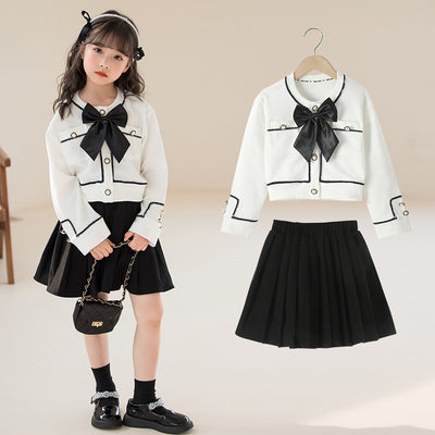 Conjunto de Dos Piezas con Falda Plisada de Textura Waffle para Niñas - Image 2