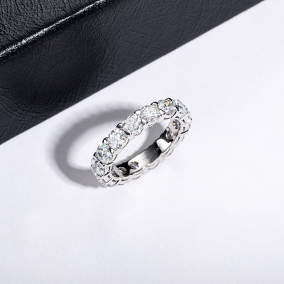 Anillo de Plata Esterlina con Moissanita Chapado - Image 6