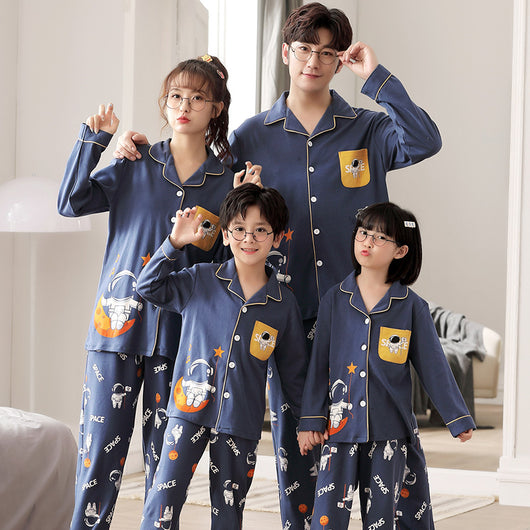 Pijamas Familiares de Algodón - Manga Larga Primavera Otoño - Image 8