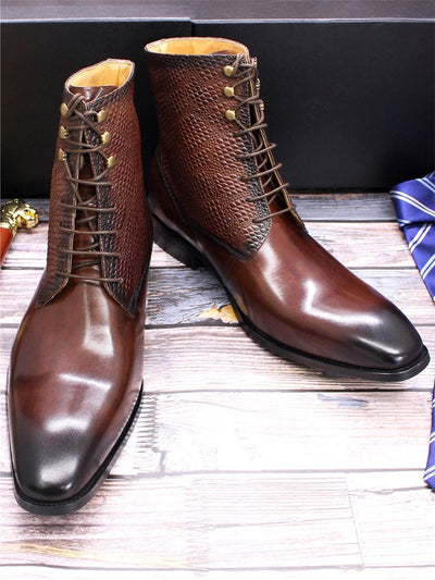 Botas de Cuero Premium para Hombre con Diseño Grabado - Image 5
