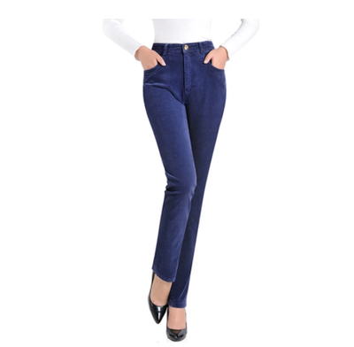 Pantalones Rectos de Pana Elásticos para Mujer - Image 29