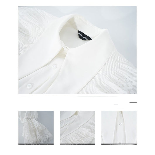Blusa Suelta con Mangas Acampanadas de Encaje - Image 2
