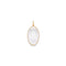 Summer Vintage Ice Crystal Floating Flower Ring Oval necklace 53cm