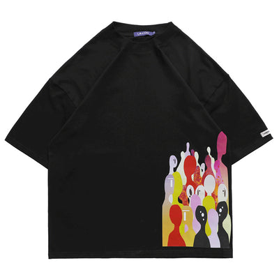 Camiseta Unisex Suelta con Estampado Gráfico Creativo - Estilo Casual Urbano - Image 17