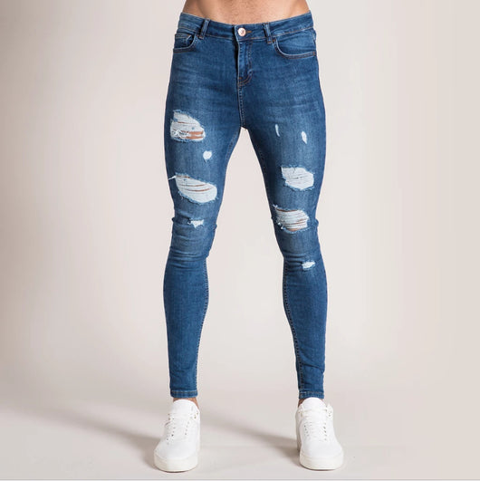 Jeans Ajustados para Hombre con Corte Entallado en Rodillas - Image 8