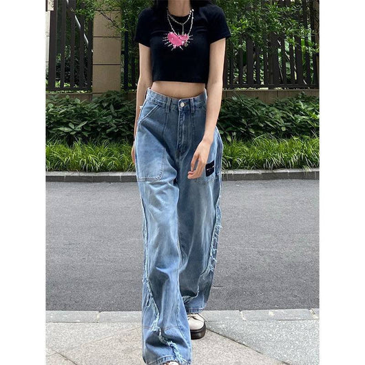 Jeans Rectos de Talle Alto para Mujer - Diseño Moderno y Versátil