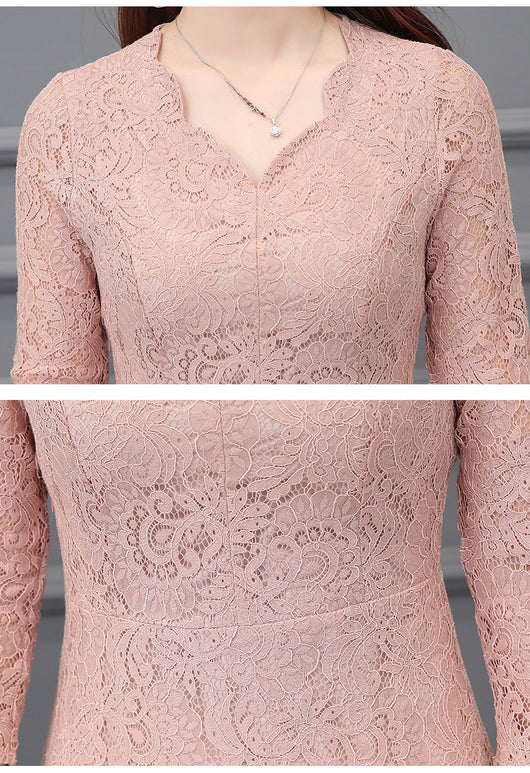 Vestido de Encaje Midi para Otoño - Image 13