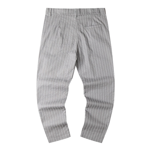 Pantalones Casuales Slim Fit con Costuras a Rayas Estilo Europeo - Image 3