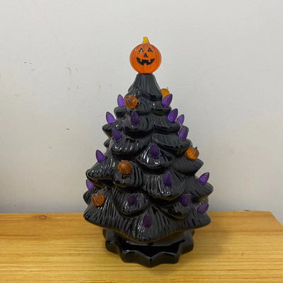 Árbol de Cerámica Halloween con Luz LED a Batería - Image 8