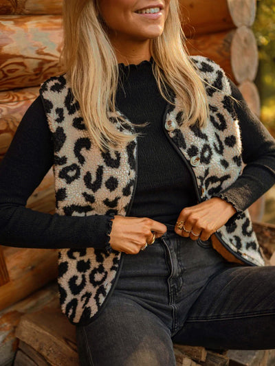 Chaleco de Pelo de Leopardo Elegante para Mujer - Image 11