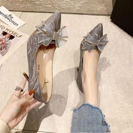 Zapatos de Tacón Stiletto con Moño y Cristales para Dama de Honor - Image 16