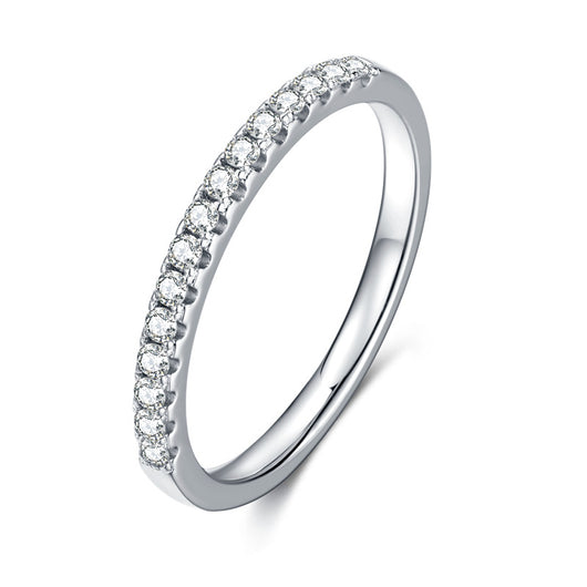 Anillo V-Row de Plata 925 con Moissanita Engastada - Image 2