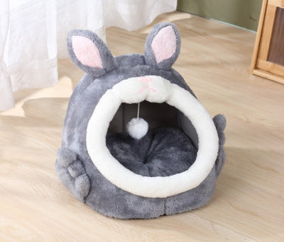 Cama Gatito Cerrada Rosa Conejo Gritón - Casa para Gatos Otoño Invierno - Image 7