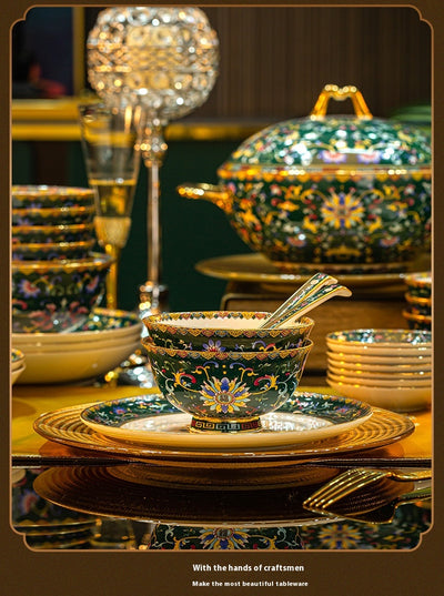 Juego de Vajilla de Porcelana Esmaltada Estilo Hogar - Image 15