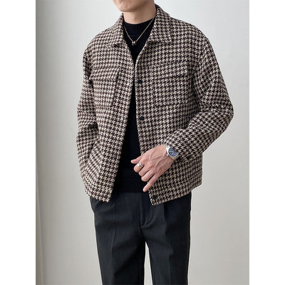 Abrigo Corto de Lana Suelta para Hombre - Estilo Casual - Image 4