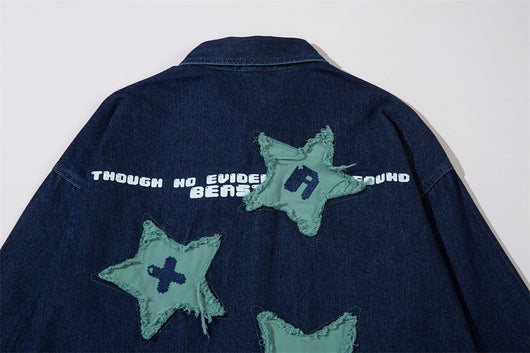 Camisa Denim con Bordado de Estrella de Cinco Puntas - Diseño Personalizado - Image 11