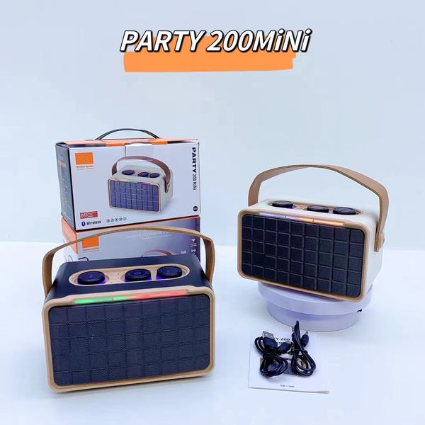 Parlante Bluetooth Portátil RGB Doble con Luces LED