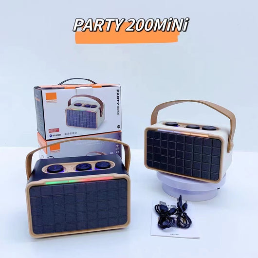 Parlante Bluetooth Portátil RGB Doble con Luces LED