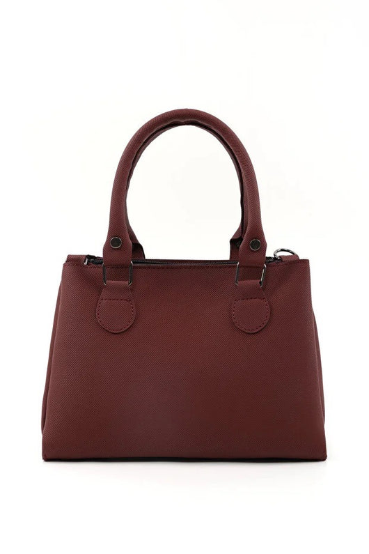 Bolso de Cuero Sintético Marrón con 3 Compartimentos y Correa Ajustable - Image 3