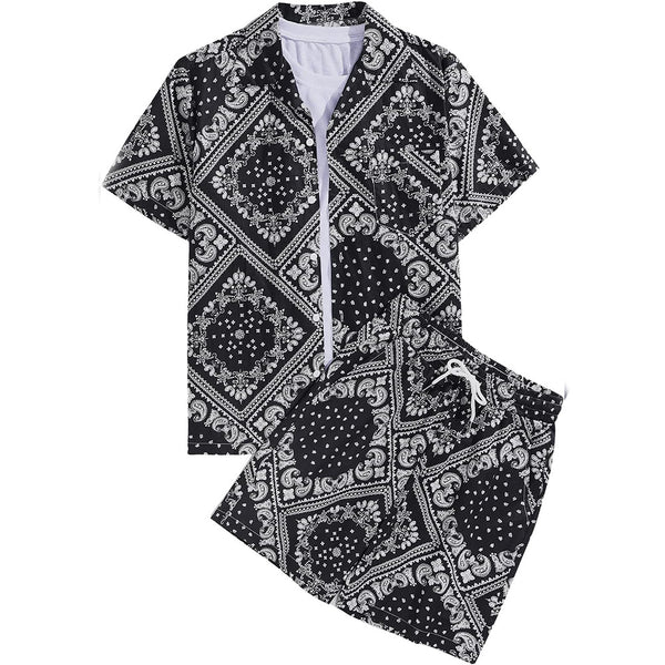 Conjunto Hawaiano para Hombre: Camisa y Shorts Coordinados