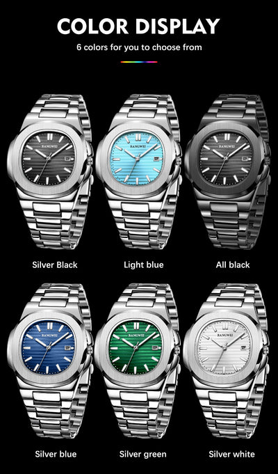 Reloj Hombre Acero Inoxidable Resistente al Agua con Esfera Luminosa - Image 25
