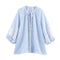 Blusa Elegante con Encaje y Mangas Linterna