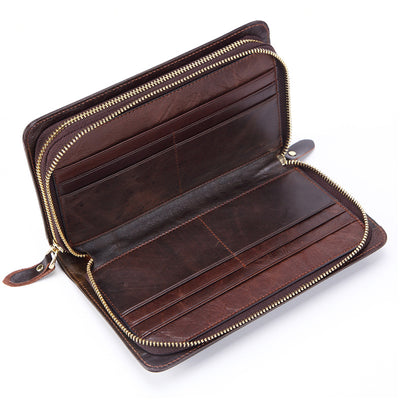 Billetera de Cuero Genuino para Hombre - Primera Capa - Image 16