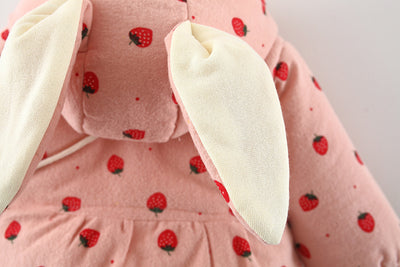 Abrigo de Algodón Niña con Forro Polar Estampado Frutas y Bolsa Incluida - Image 11