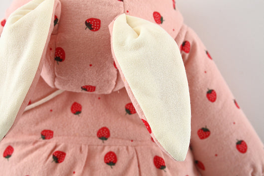 Abrigo de Algodón Niña con Forro Polar Estampado Frutas y Bolsa Incluida - Image 11