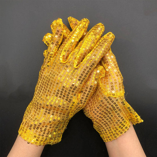 Guantes Reflectantes con Lentejuelas para Presentaciones Escénicas - Image 3