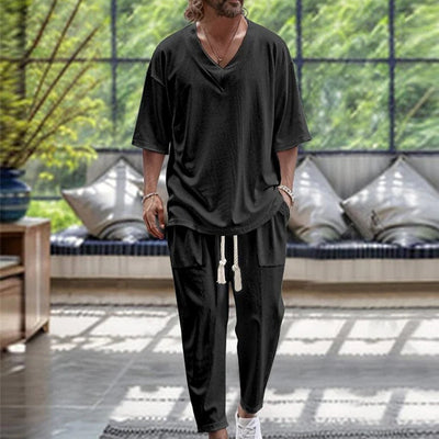 Conjunto de Pantalón y Sudadera V-neck con Cordón Ajustable - Image 10