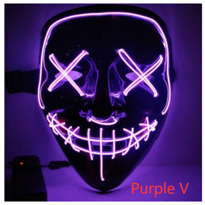 Máscara de Terror Halloween con Luz LED Fluorescente - Image 25