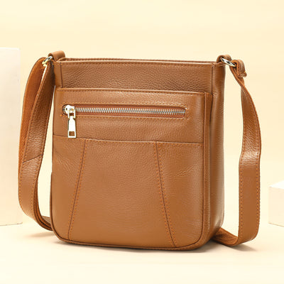 Bolso Mensajero de Cuero Genuino Primera Capa para Mamás Modernas - Image 7