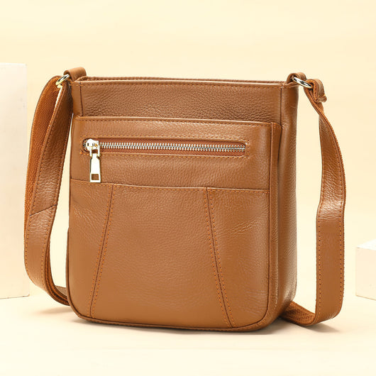 Bolso Mensajero de Cuero Genuino Primera Capa para Mamás Modernas - Image 7