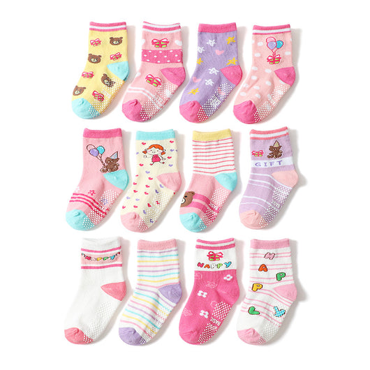 Calcetines Antideslizantes de Algodón con Lunares para Niños - Image 22