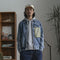 Chaqueta Denim Holgada con Bolsillos Cosidos