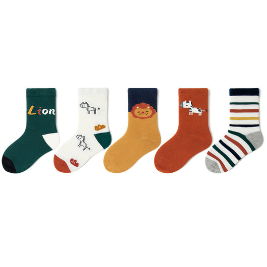 Calcetines Deportivos de Algodón para Niños - Primavera y Otoño - Image 4