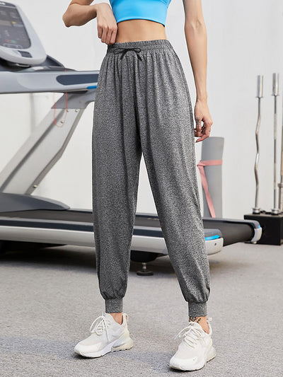 Pantalones Deportivos Cintura Alta Holgados con Puños Ajustados - Image 8