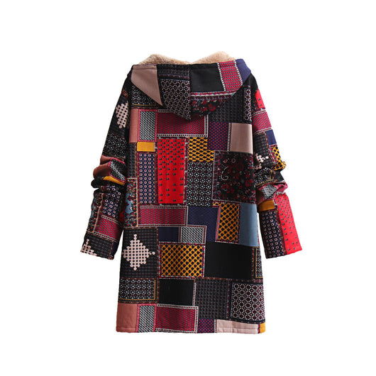 Chaqueta Acolchada Étnica de Algodón y Lino con Capucha - Estilo Europeo - Image 10
