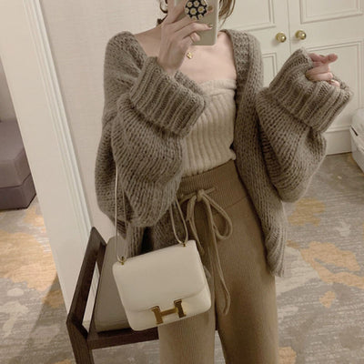 Cardigan Tejido Holgado y Minimalista para Mujer - Image 11