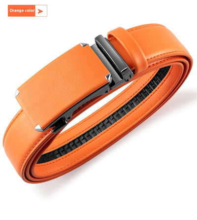Cinturón de Cuero Genuino para Hombre con Hebilla Automática de Aleación - Image 24