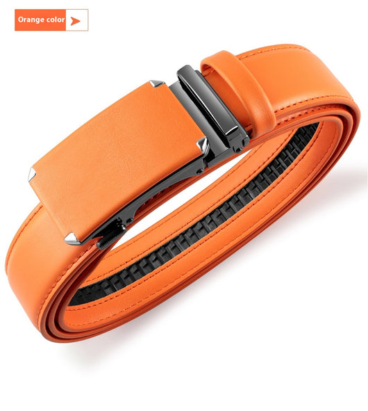 Cinturón de Cuero Genuino para Hombre con Hebilla Automática de Aleación - Image 24