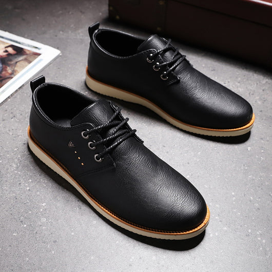 Zapatos Casuales de Cuero Negro Impermeables para Hombre - Image 12