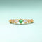 Women's Retro Simple Inlaid Gemstone Joint Ring Verde One Tamaño