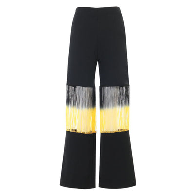 Pantalones Sueltos Casuales con Diseño de Borlas y Drapeado - Image 9