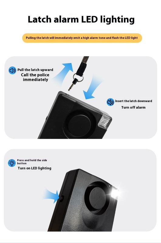 Alarma Personal Antirrobo Portátil Negro - Image 11