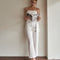 Pantalón Cropped Talle Alto sin Cinturón en Tela PU Efecto Cuero